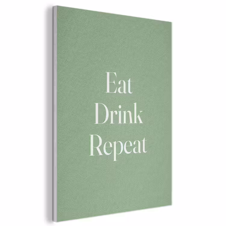 Akoestisch schilderij - Eten - Drinken - Tekst - Mintgroen — 1
