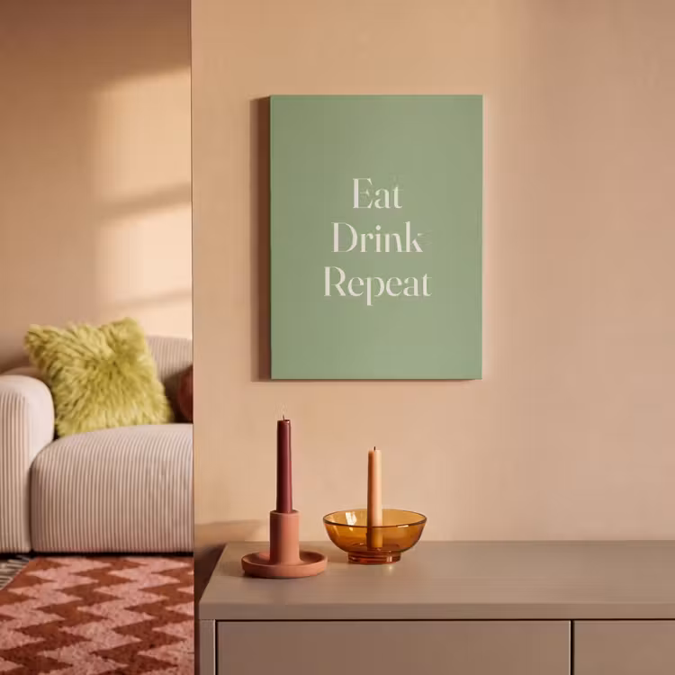 Akoestisch schilderij - Eten - Drinken - Tekst - Mintgroen — 2