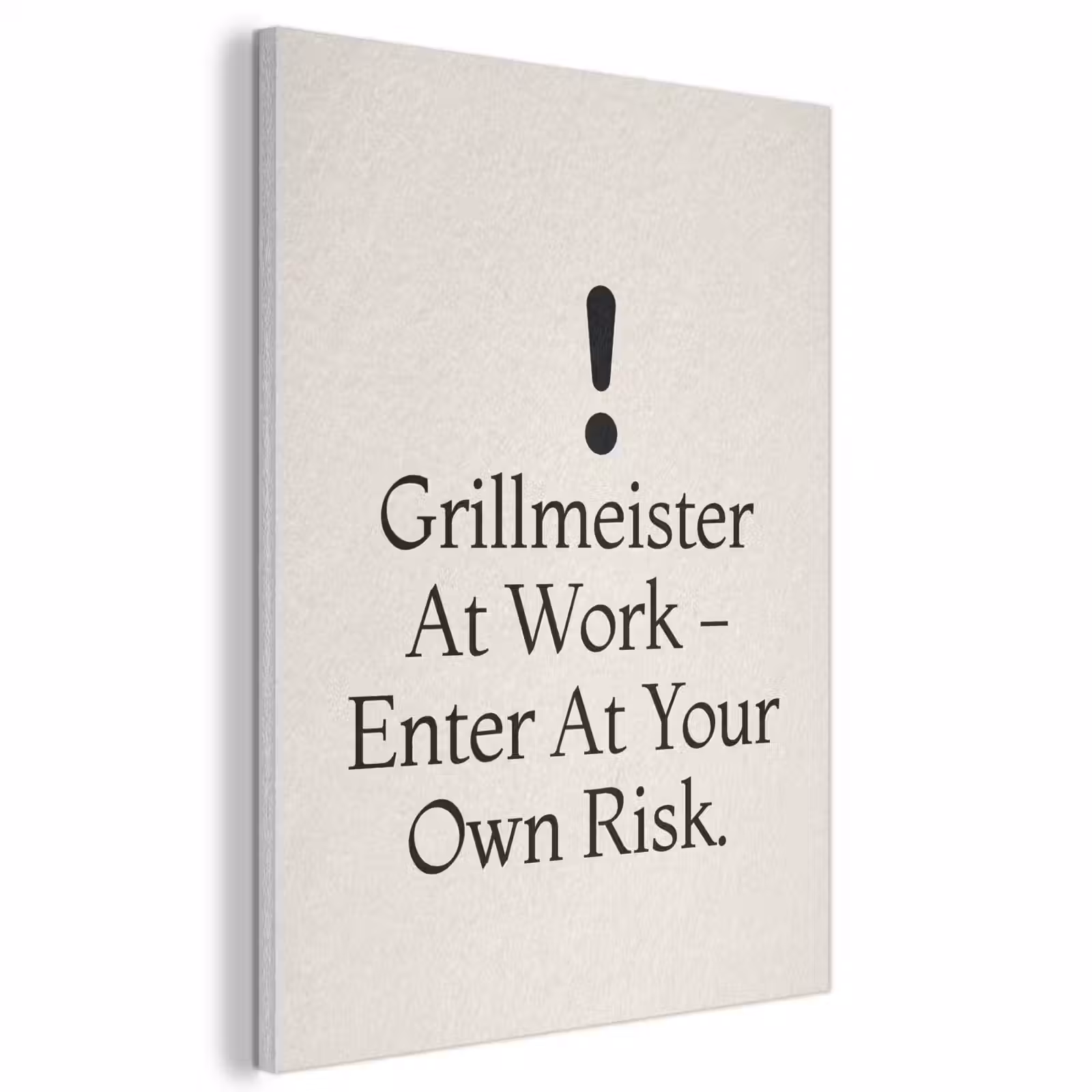 Akoestisch schilderij - Grill - Uitroepteken - Zwart - Tekst — 1