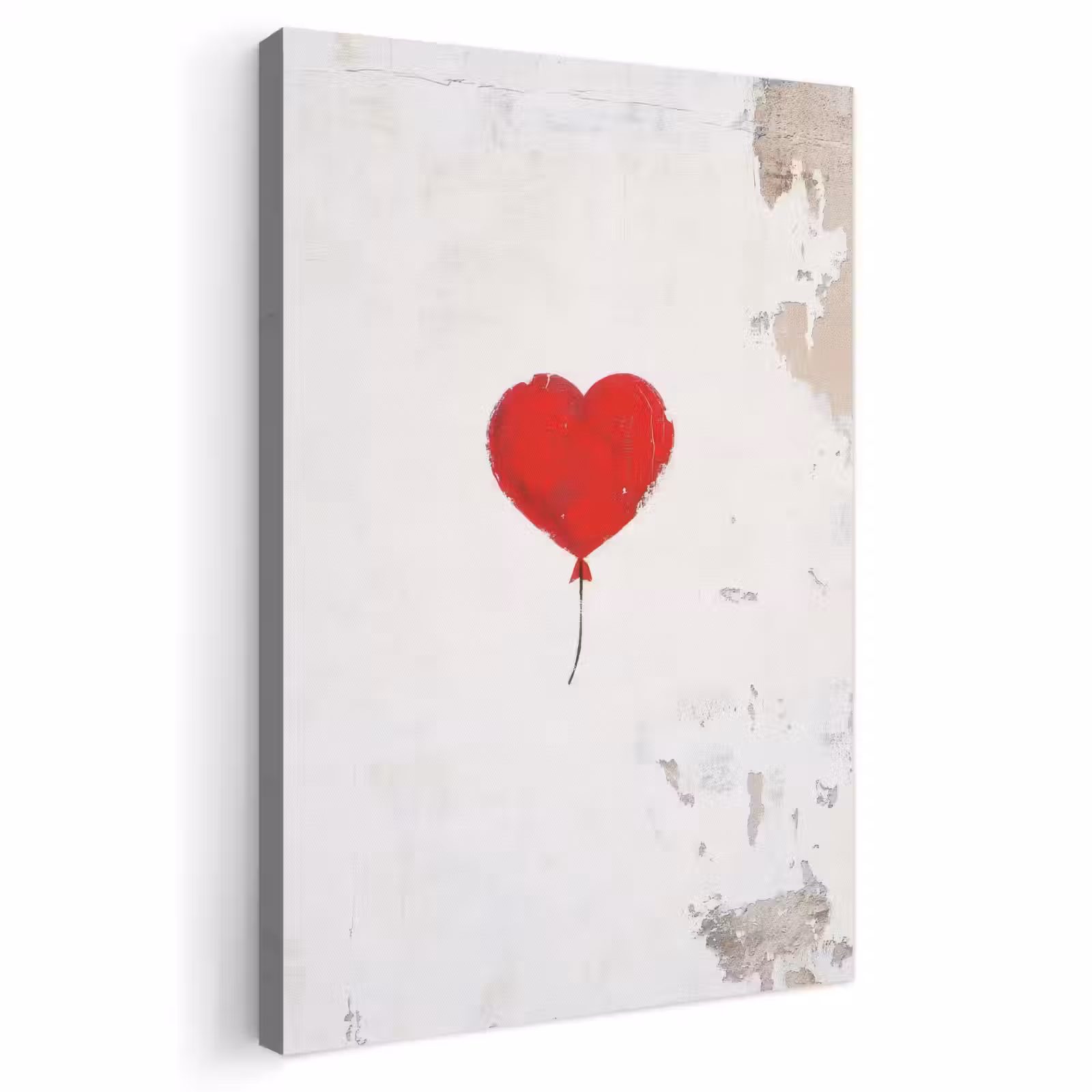 Canvas schilderij - Ballon - Rood - Hart — 1