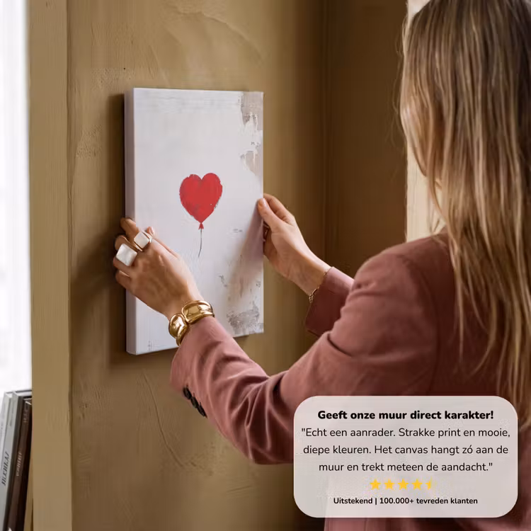 Canvas schilderij - Ballon - Rood - Hart — 3