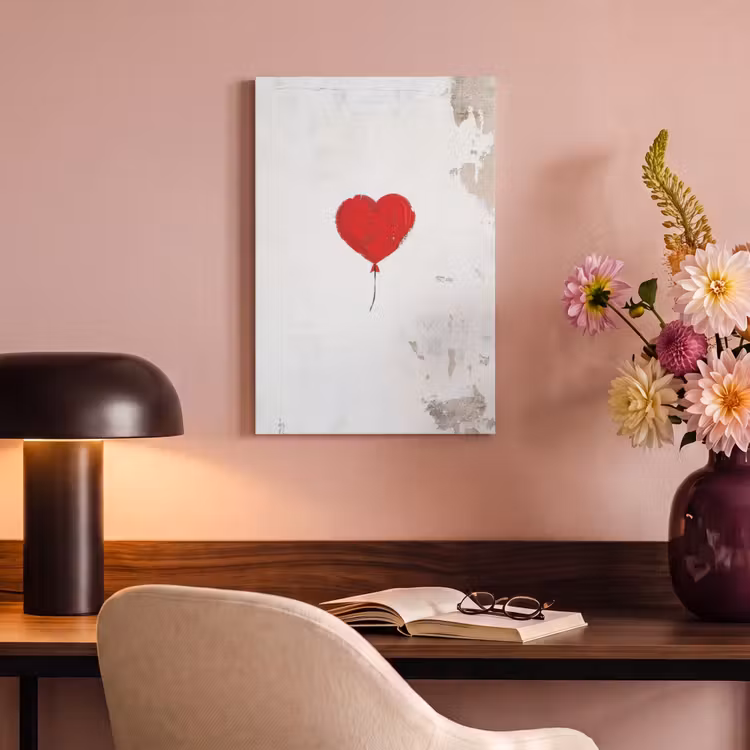 Canvas schilderij - Ballon - Rood - Hart — 6