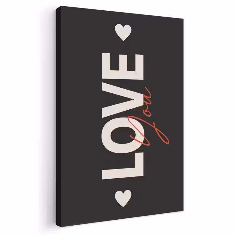 Canvas schilderij - Love - Rood - Valentijn — 1