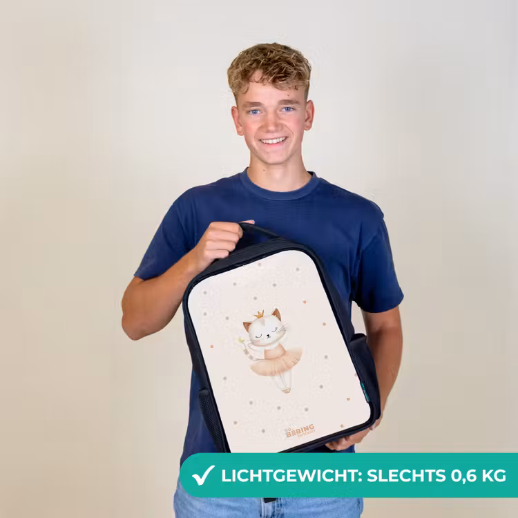 Kinder rugzak - Ballerina kitten in beige kleuren — 2