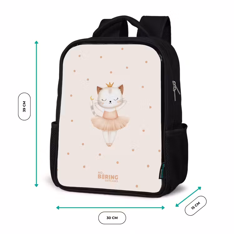 Kinder rugzak - Ballerina kitten in beige kleuren — 5