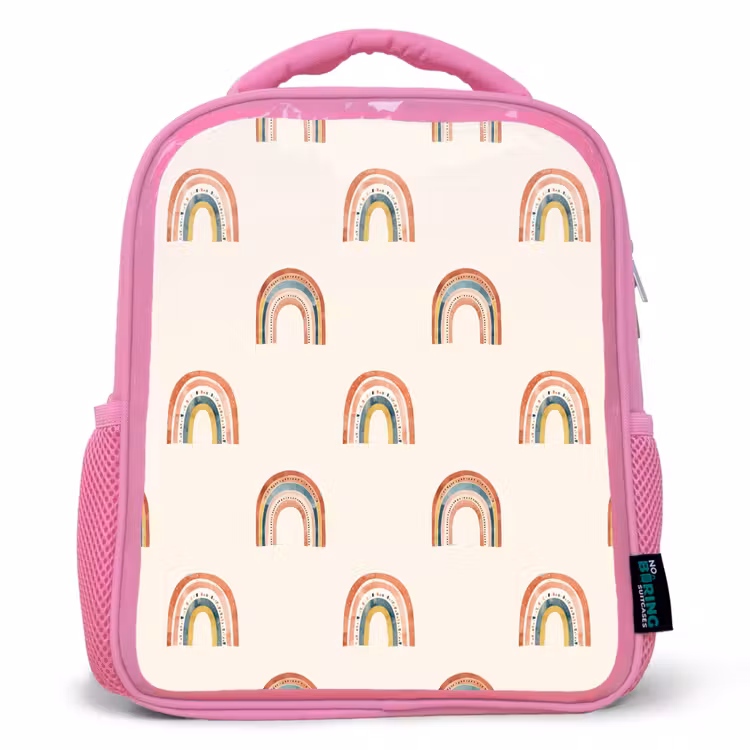 Rugzak kind - roze - Boho - Regenboog - Patroon — 1