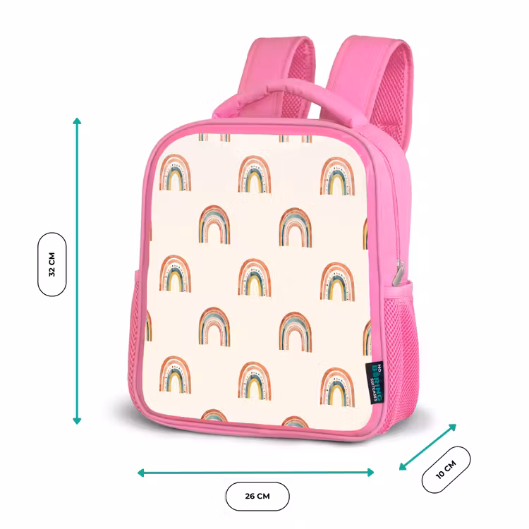 Rugzak kind - roze - Boho - Regenboog - Patroon — 3