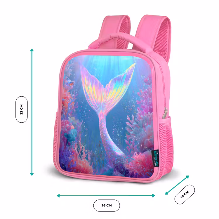 Rugzak kind - roze - Zeemeerminnenstaart - Koraal - Water — 3