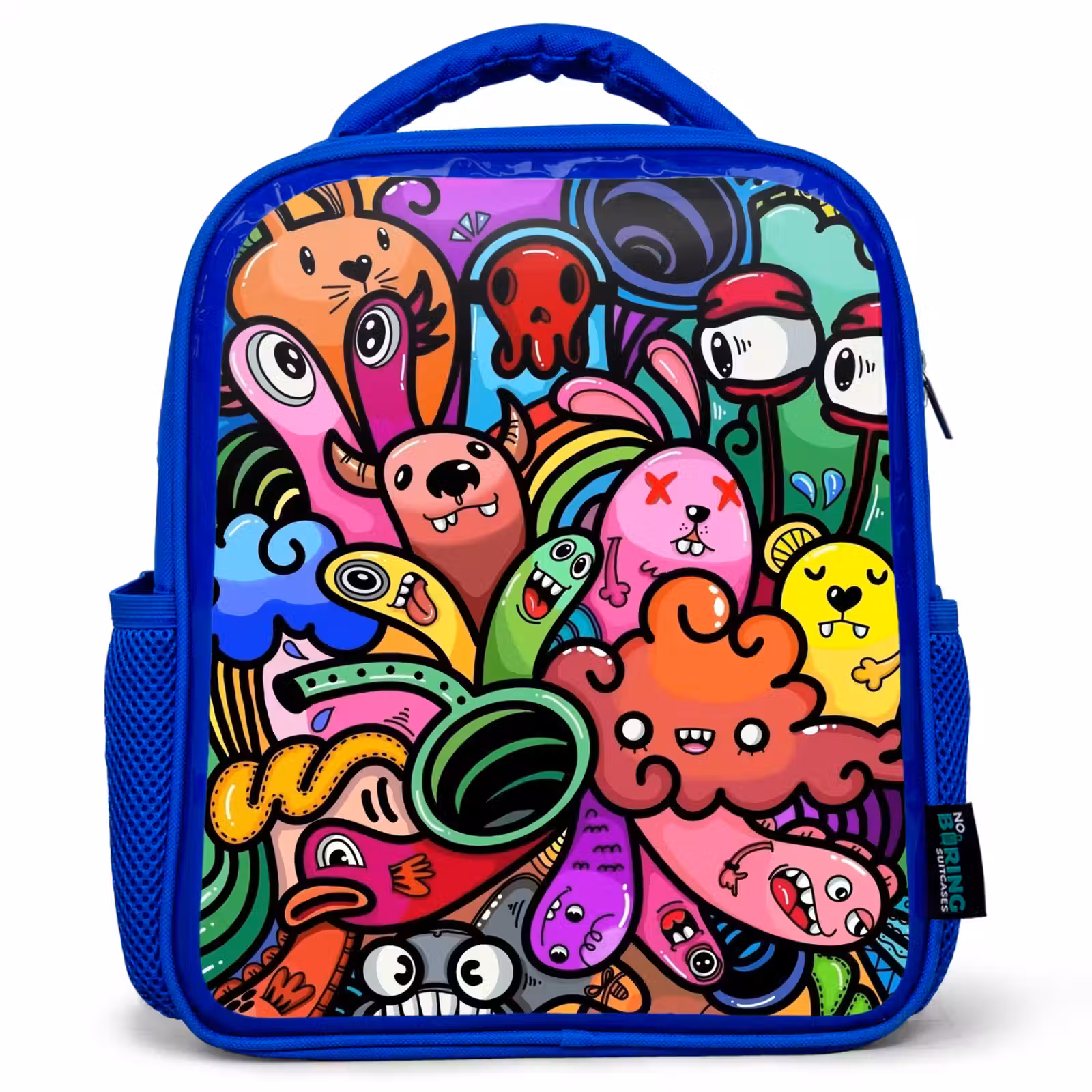 Rugzak kind - blauw - Vrolijke Monsterchaos — 1