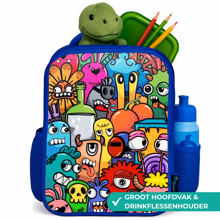 Rugzak kind - blauw - Monster met 1 Oog — 6