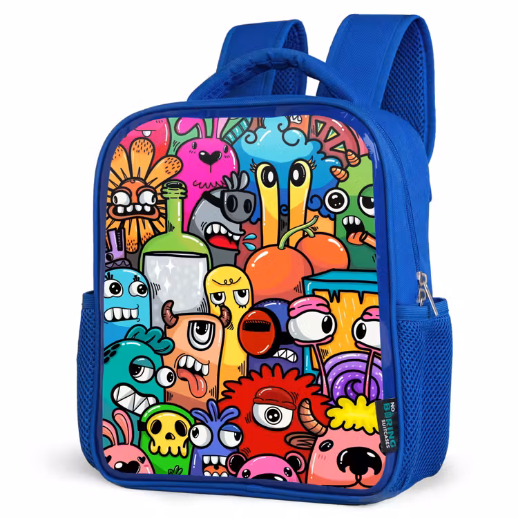 Rugzak kind - blauw - Monster met 1 Oog — 7