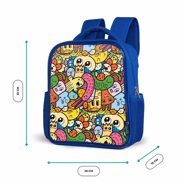 Rugzak kind - blauw - Schattige Beestjes in Stad — 5