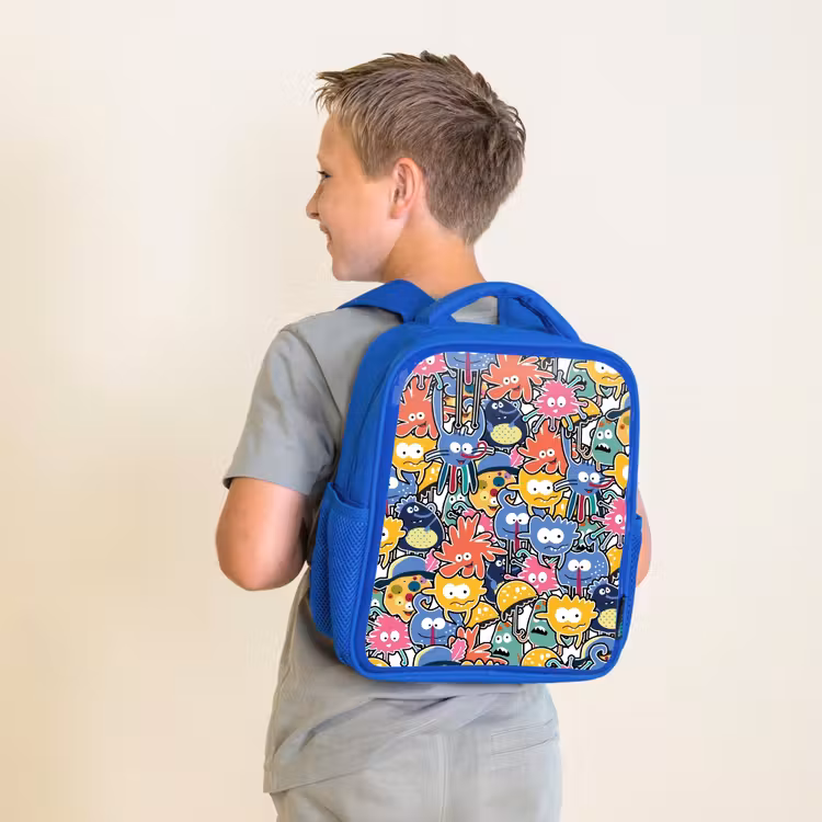 Rugzak kind - blauw - Beestjes met Grote Oogjes — 3