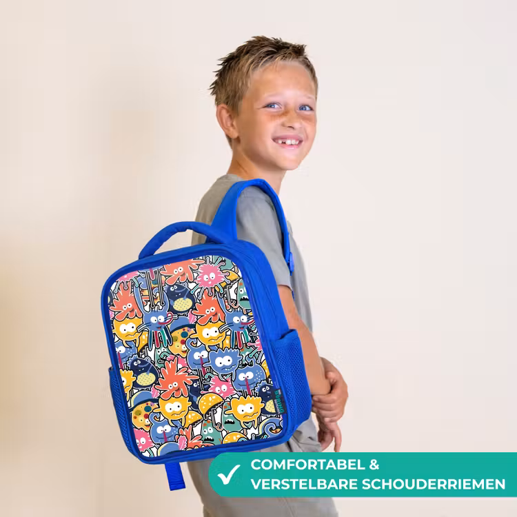 Rugzak kind - blauw - Beestjes met Grote Oogjes — 4
