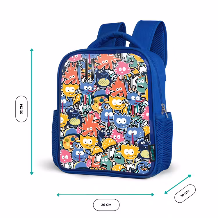 Rugzak kind - blauw - Beestjes met Grote Oogjes — 5