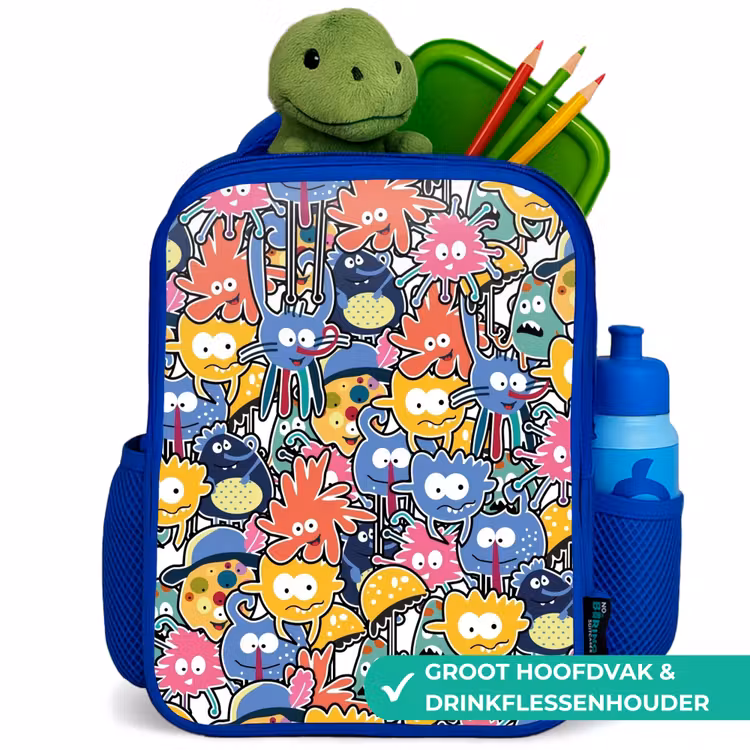 Rugzak kind - blauw - Beestjes met Grote Oogjes — 6