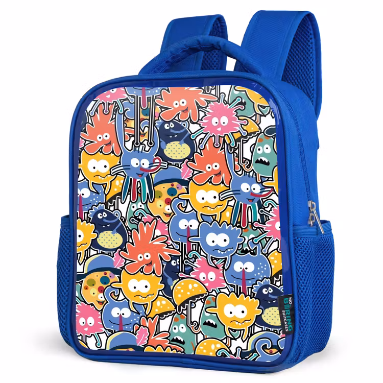 Rugzak kind - blauw - Beestjes met Grote Oogjes — 7