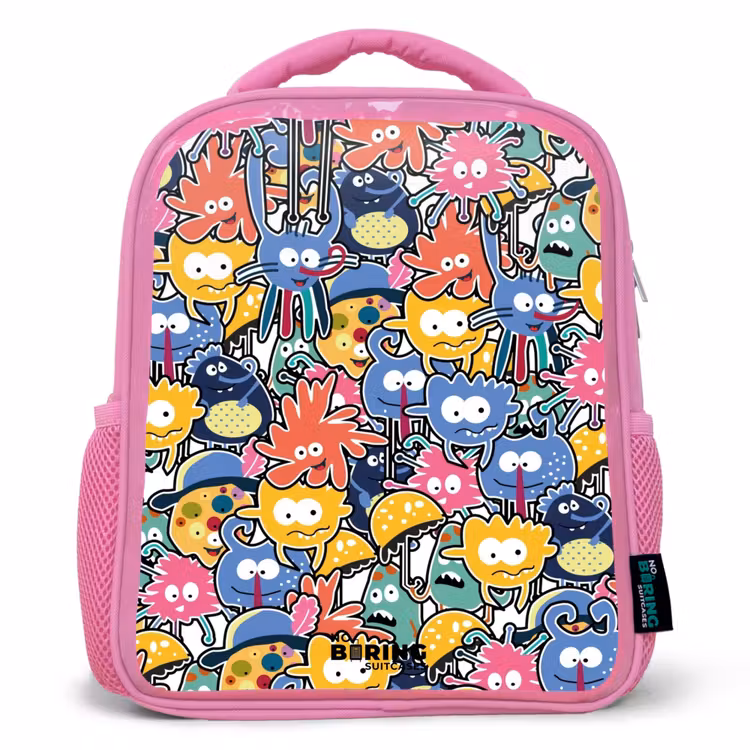 Rugzak kind - roze - Beestjes met Grote Oogjes — 1