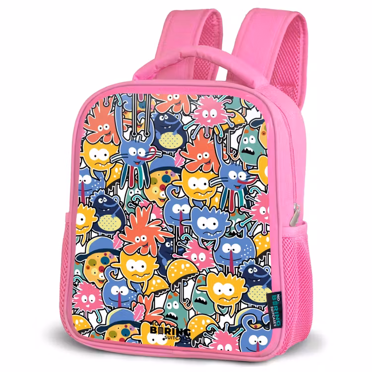 Rugzak kind - roze - Beestjes met Grote Oogjes — 4