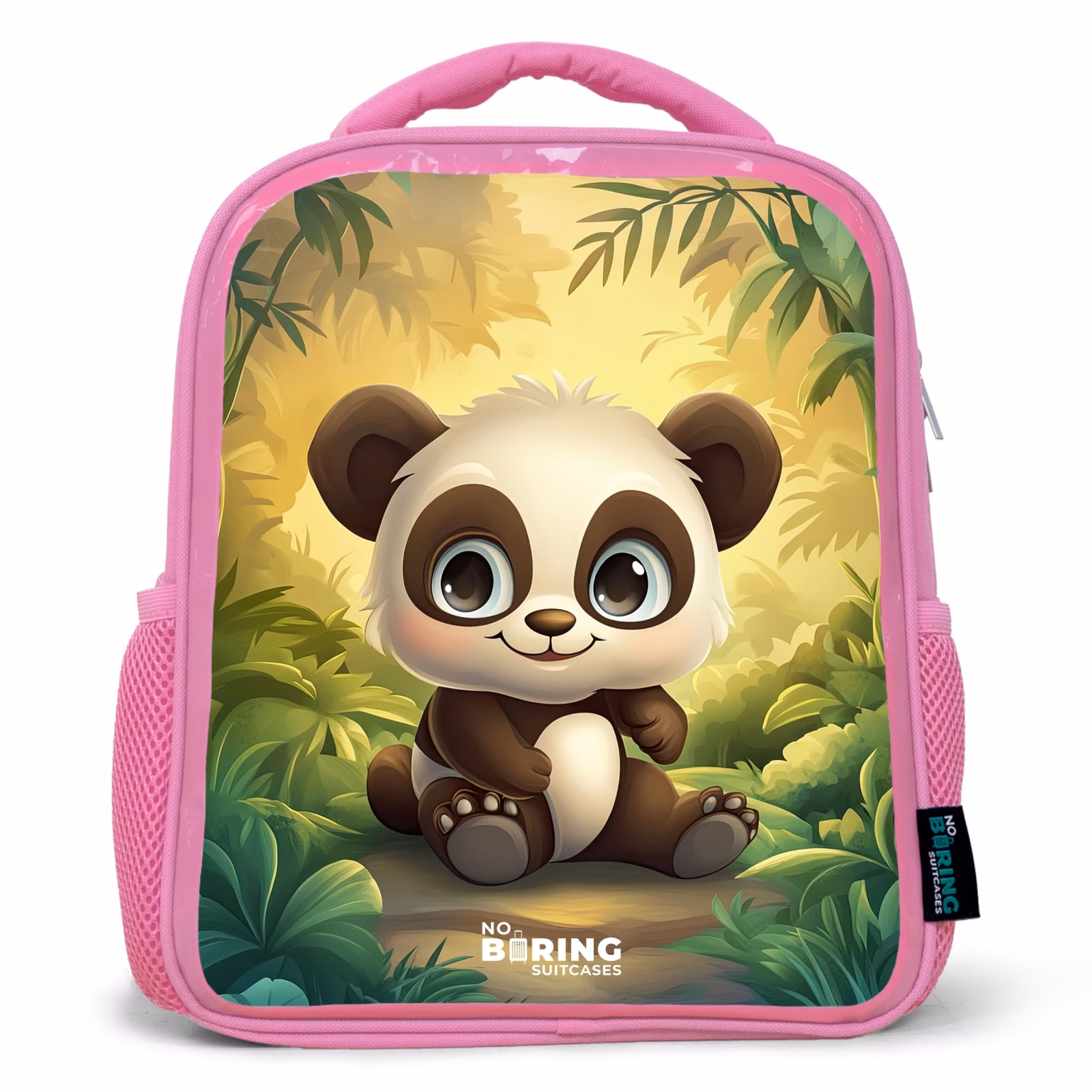 Rugzak kind - roze - Panda - Bamboebos - Groen — 1