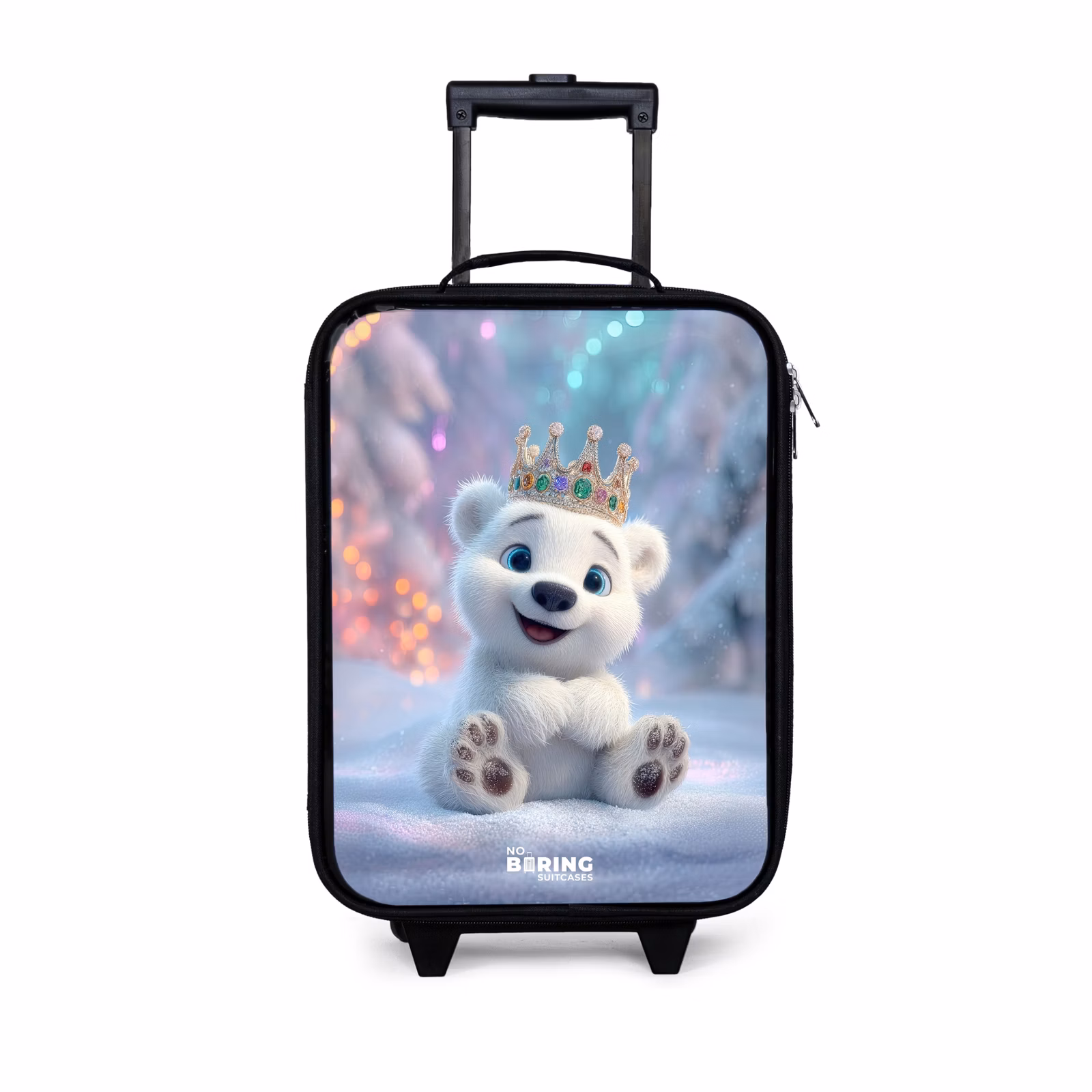 Kinderkoffer - Zwart - IJsbeer - Kroon - Winter — 1