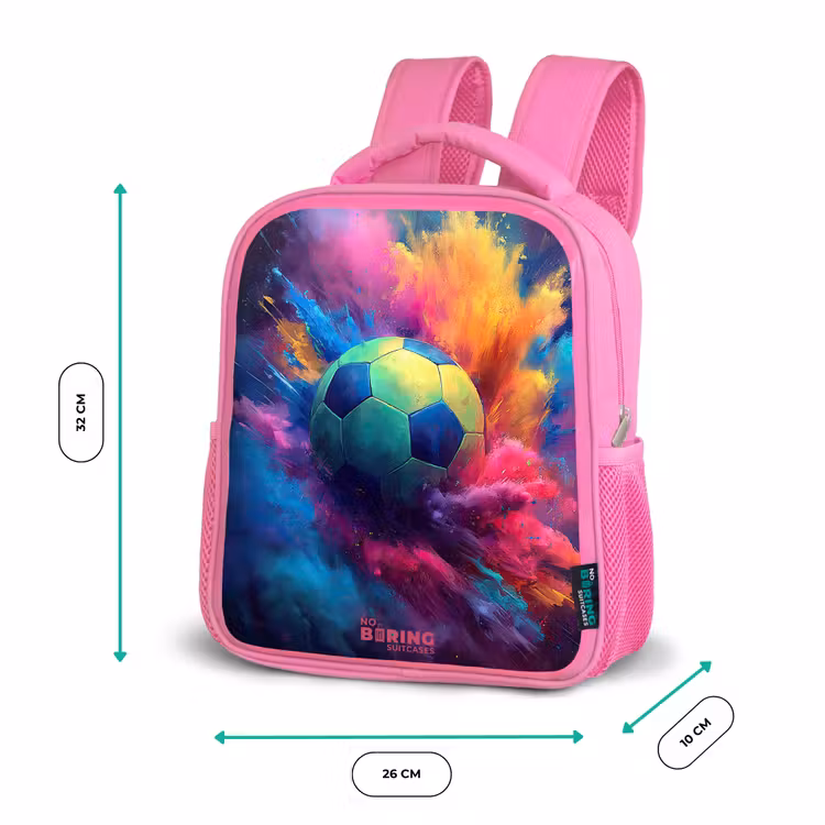 Rugzak kind - roze - Neon - Bal - Kleurrijk — 3