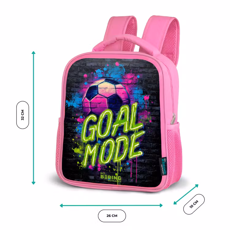 Rugzak kind - roze - Neon - Graffiti - Voetbal - Kleurrijk — 3