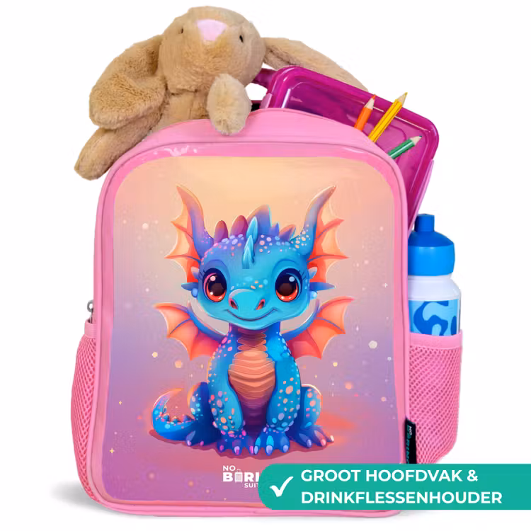 Rugzak kind - roze - Schattige baby draak — 2