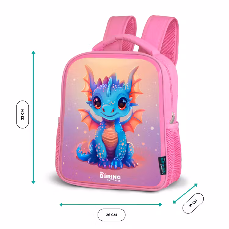 Rugzak kind - roze - Schattige baby draak — 3