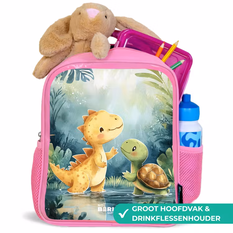 Rugzak kind - roze - Dino - Schildpad - Jungle — 2