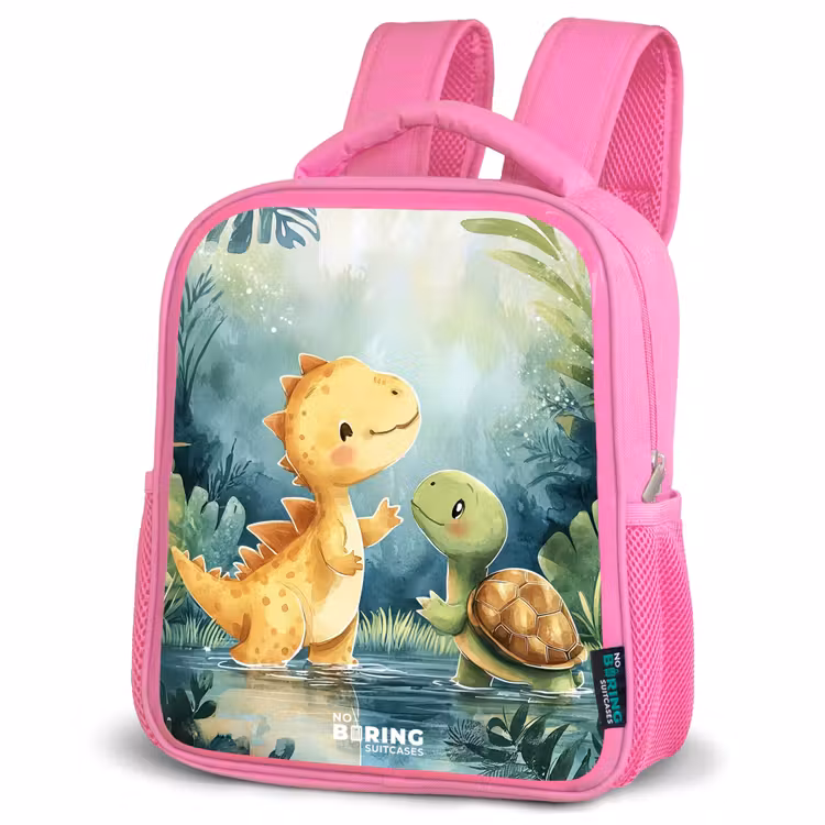 Rugzak kind - roze - Dino - Schildpad - Jungle — 4