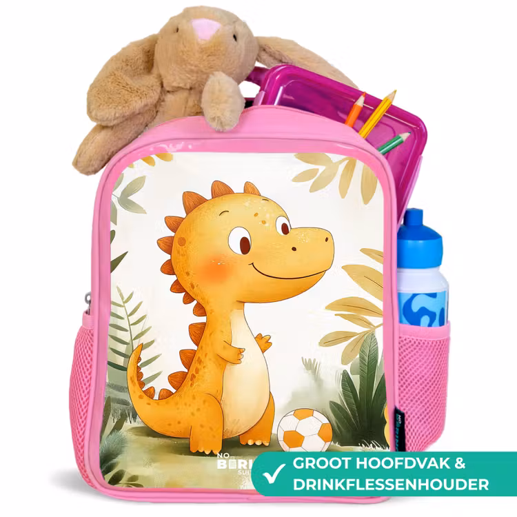 Rugzak kind - roze - Dino - Voetbal - Oranje — 2