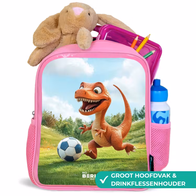 Rugzak kind - roze - Voetbal - Dino - Sport — 2