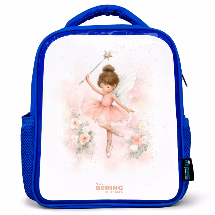 Rugzak kind - blauw - Ballerina fee in roze — 1
