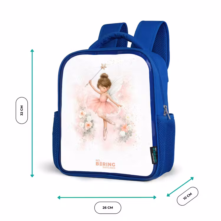 Rugzak kind - blauw - Ballerina fee in roze — 5