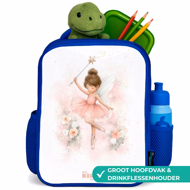 Rugzak kind - blauw - Ballerina fee in roze — 6