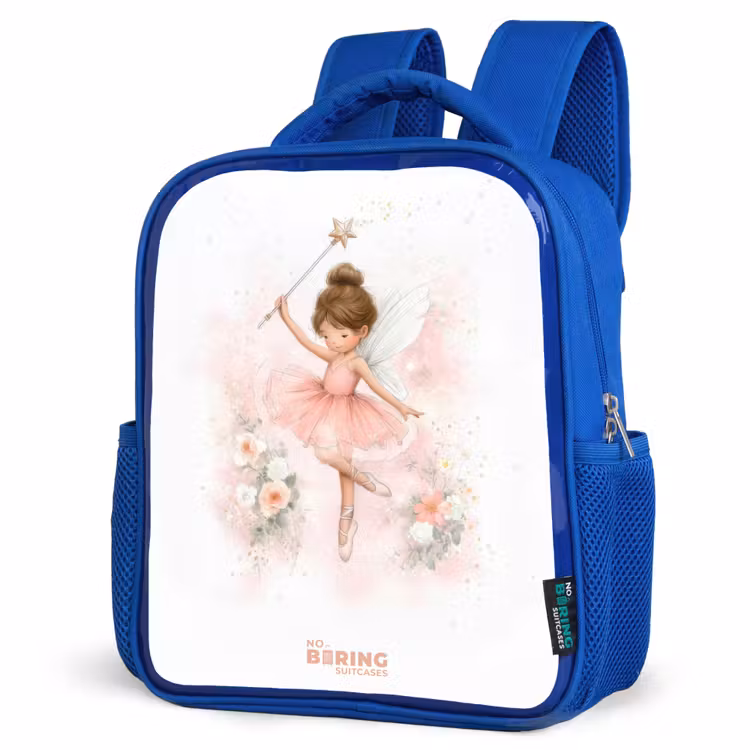 Rugzak kind - blauw - Ballerina fee in roze — 7