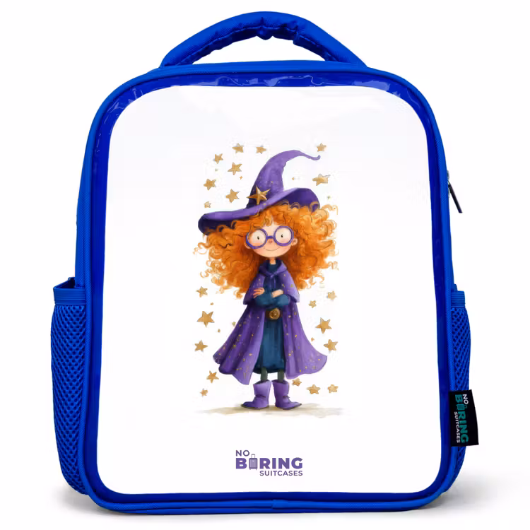 Rugzak kind - blauw - Sterrenmagie met krullen — 1