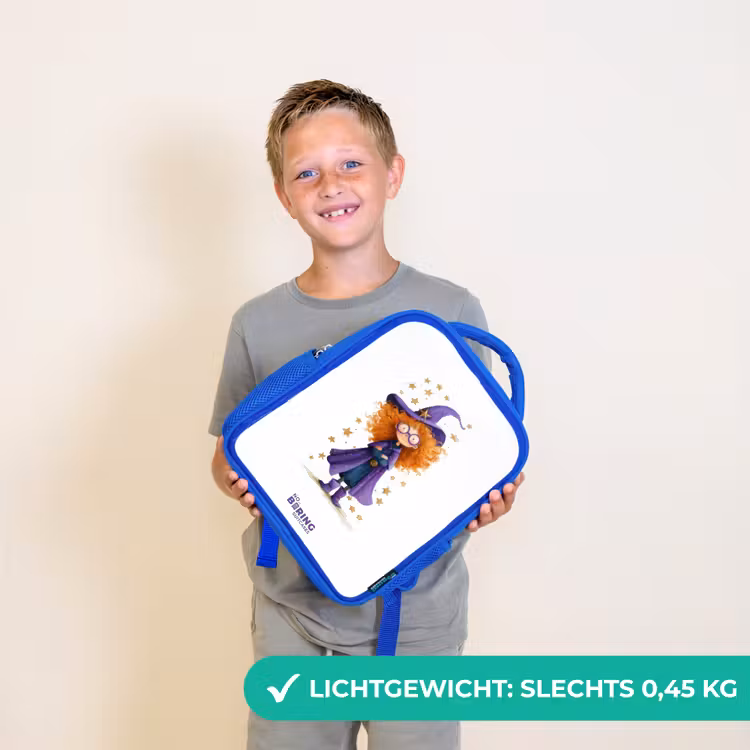 Rugzak kind - blauw - Sterrenmagie met krullen — 2