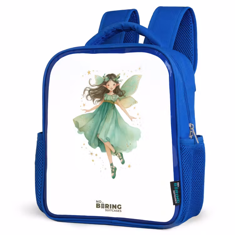 Rugzak kind - blauw - Zwevende groene elf — 7