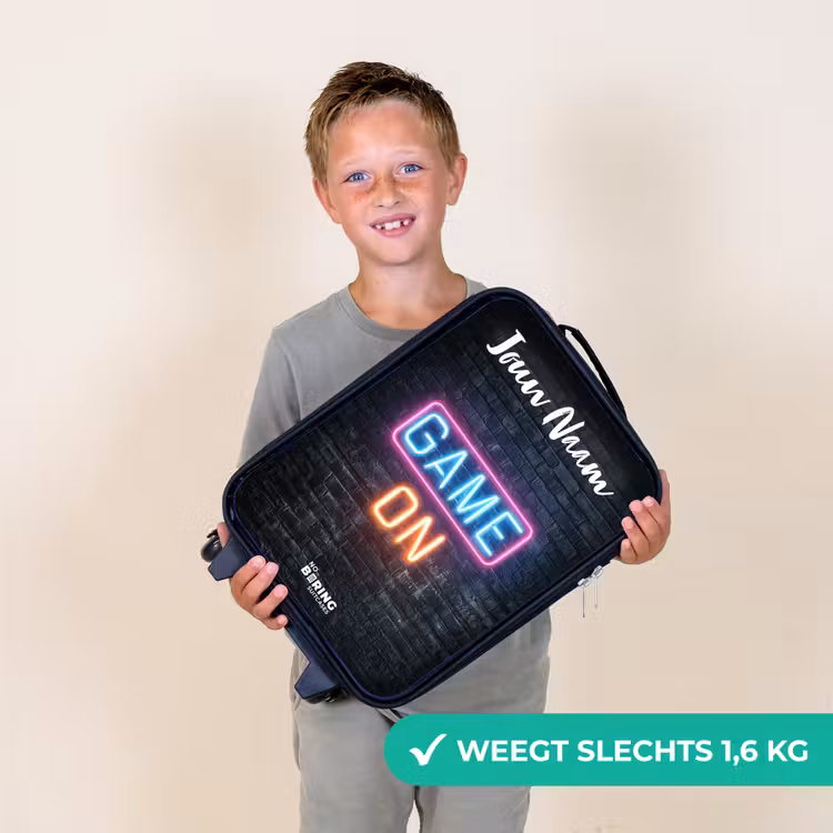 Kinderkoffer met naam - Game - Neon - Muur — 3