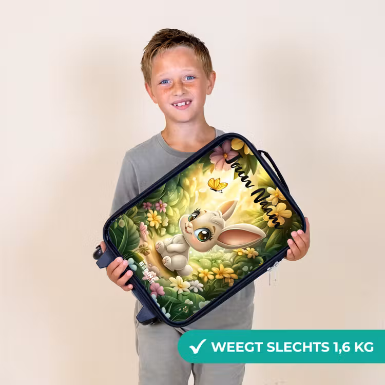 Kinderkoffer met naam - Konijn - Zonlicht - Sprookjesachtig - Vlinder — 3