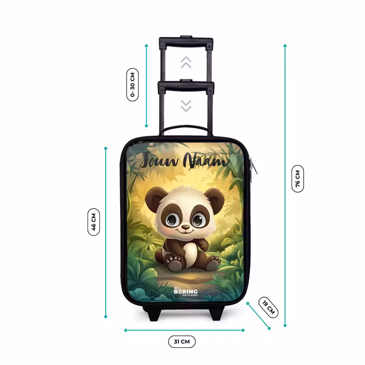 Kinderkoffer met naam - Panda - Bamboebos - Groen — 7