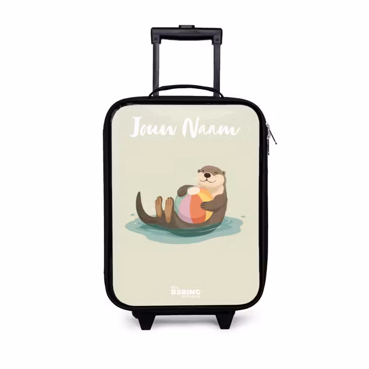 Kinderkoffer met naam - Otter - Strandbal - Water — 1