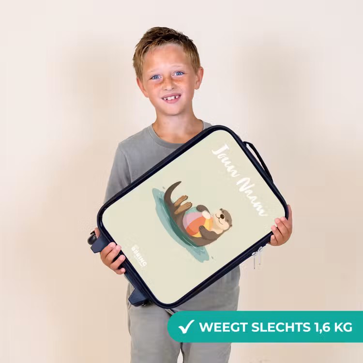 Kinderkoffer met naam - Otter - Strandbal - Water — 3