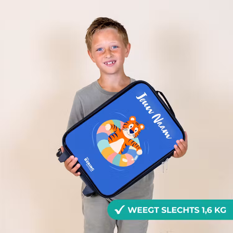 Kinderkoffer met naam - Tijger - Zwemband - Water — 3