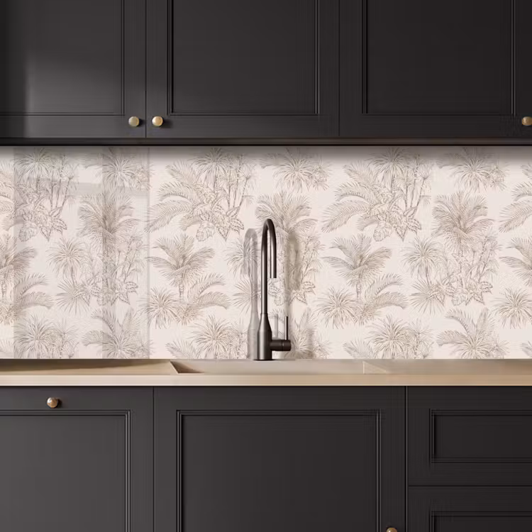 Keuken achterwand - Bloemen - Beige - Planten - Vintage — 6