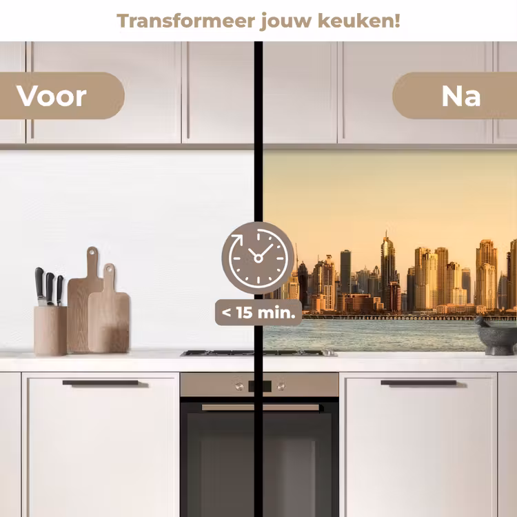 Keuken achterwand - Skyline - Kanaal - Wolkenkrabbers — 2