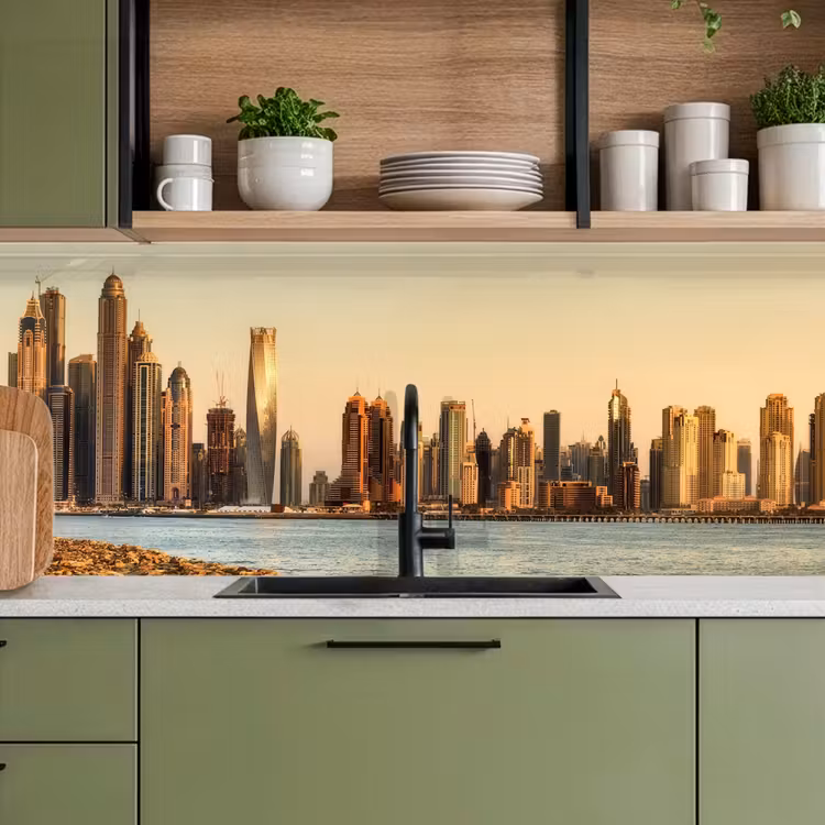 Keuken achterwand - Skyline - Kanaal - Wolkenkrabbers — 5