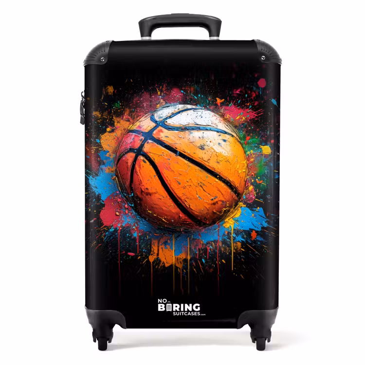Koffer - Oranje basketbal te midden van verfspetters — 1